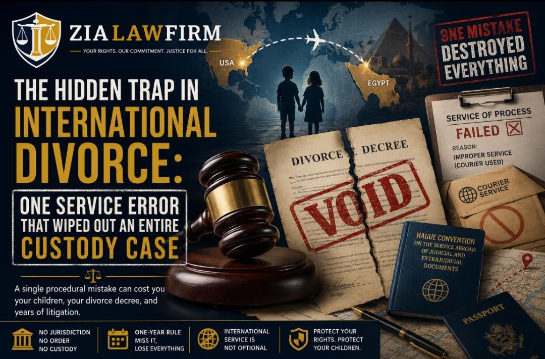 International divorce service error - Tadross v. Tadross case analysis by Zia Law Firm Pakistan